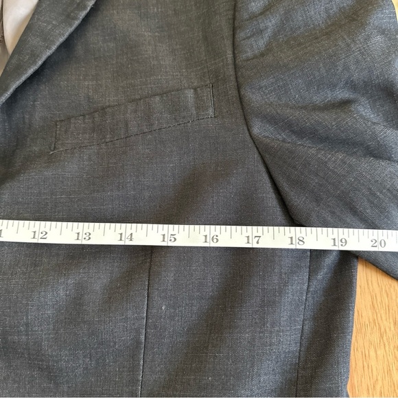 Perry Ellis Men’s Blazer 38 Short Dark Gray Slim Fit Jacket Sport Coat - Picture 9 of 9
